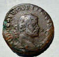 Diocletian billon follis GENIO POPVLI ROMANI, Lyons 296AD - RIC VI 44a, 24mm
