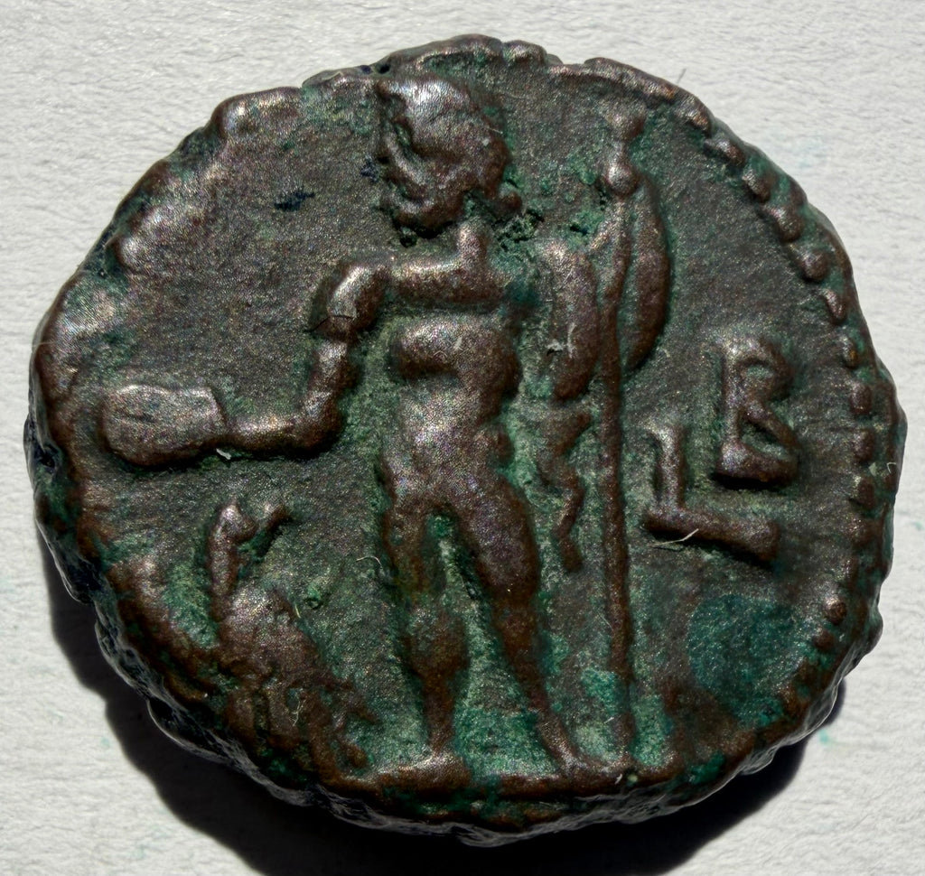 Diocletian,Tetradrachm, 288-289, Alexandria, Alexandria holding head of Serapis