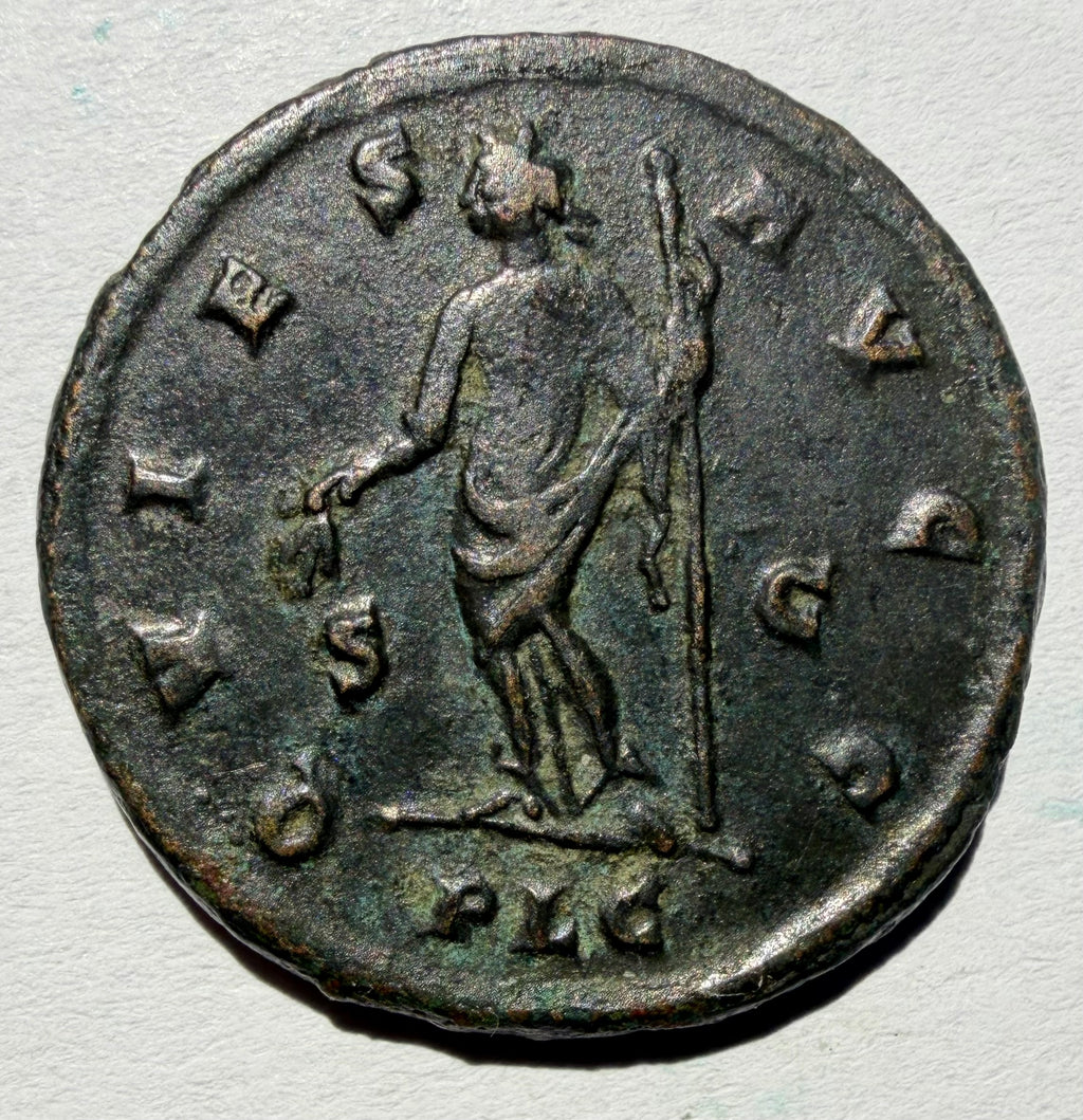 Diocletian follis 28mm- QVIES AVGG-LYON-excellent