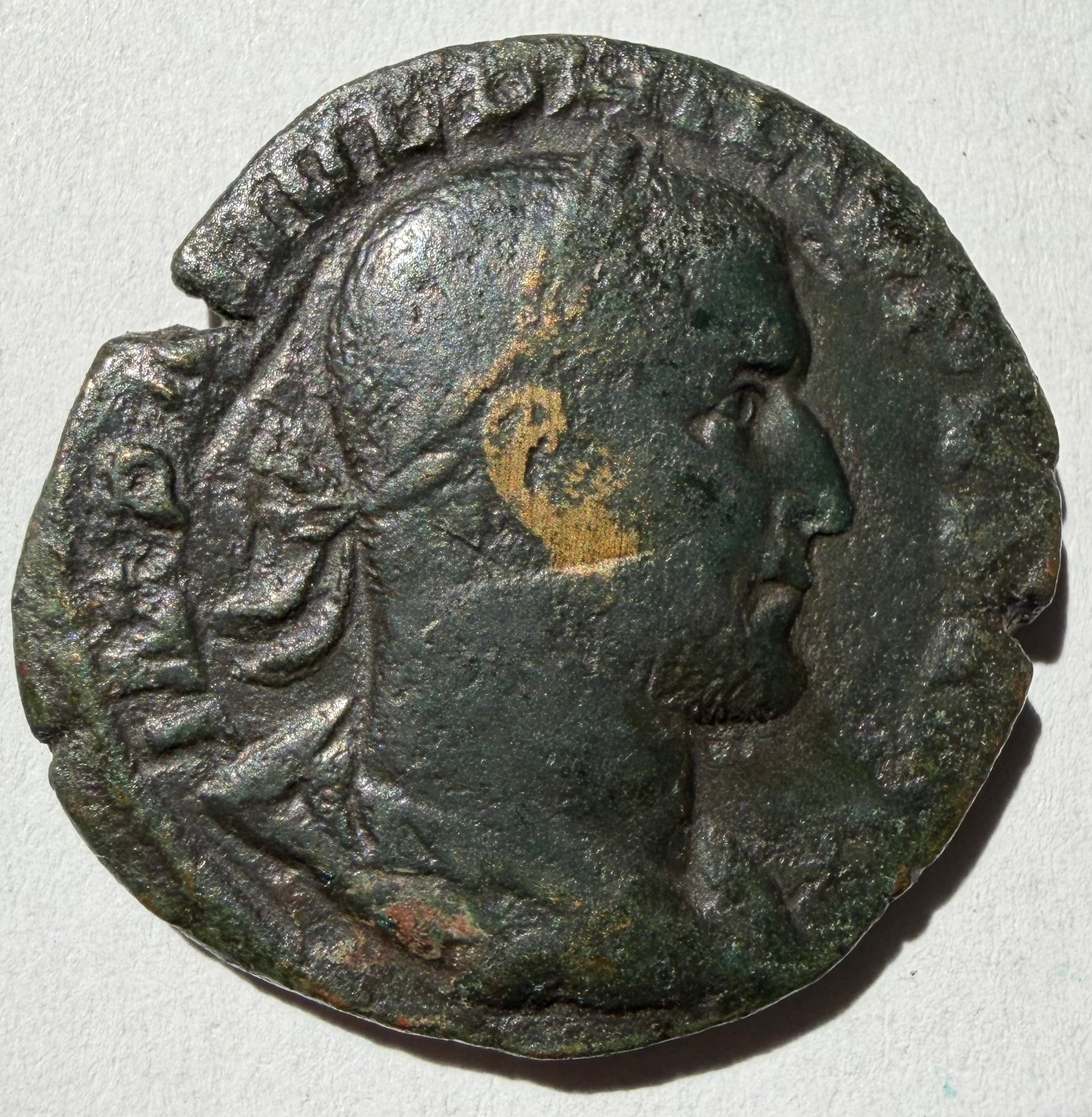 Philip I AE sestertius emperor seated left