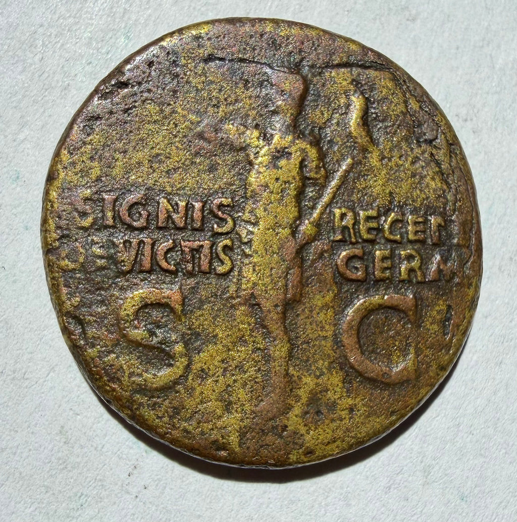 Germanicus-Dupondius SIGNIS RECEPT DEVICTIS GERM S C