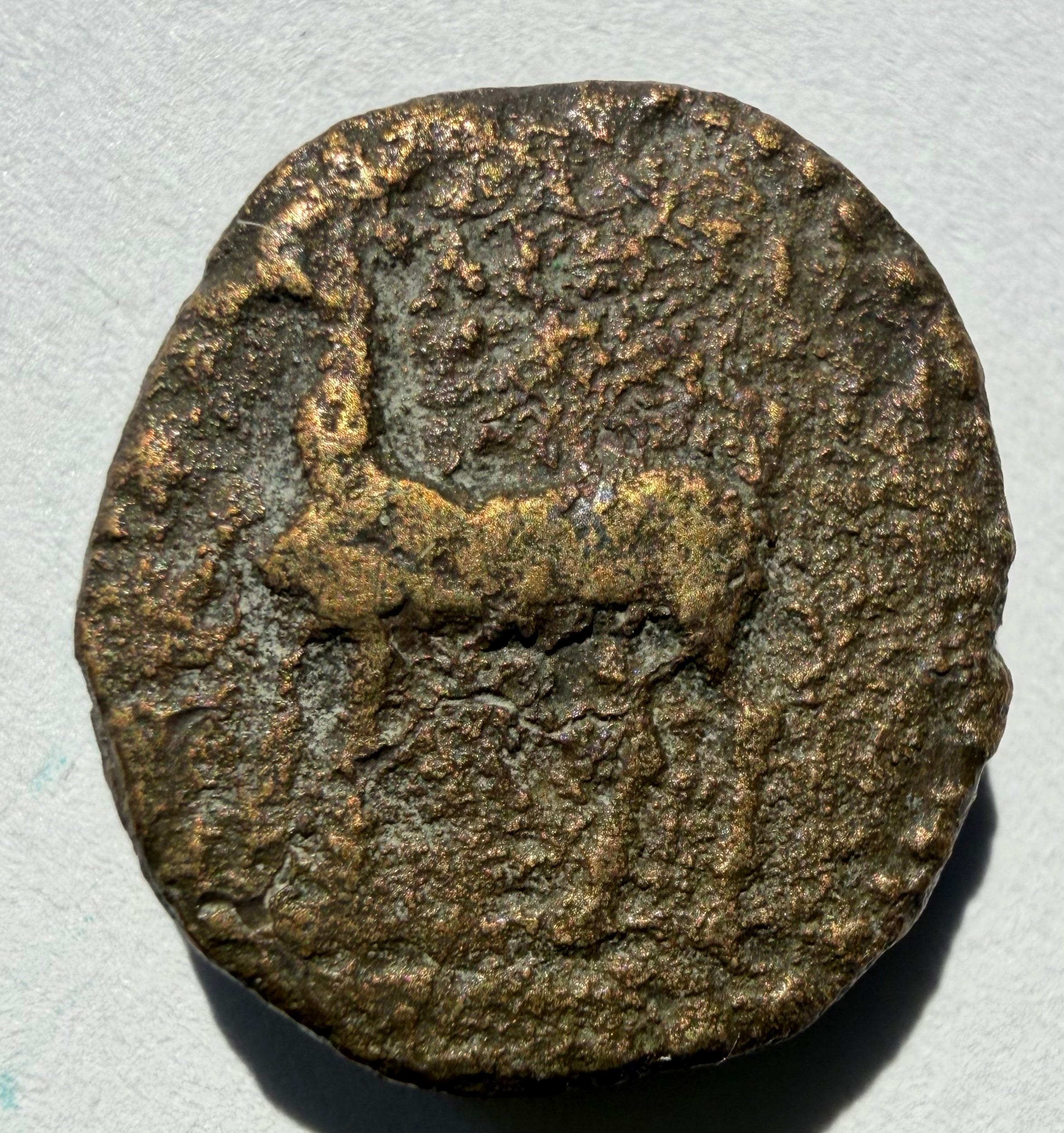CYRENAICA.CYRENE.Circa 300 BC.AE17. Gazelle left / Silphium plant.