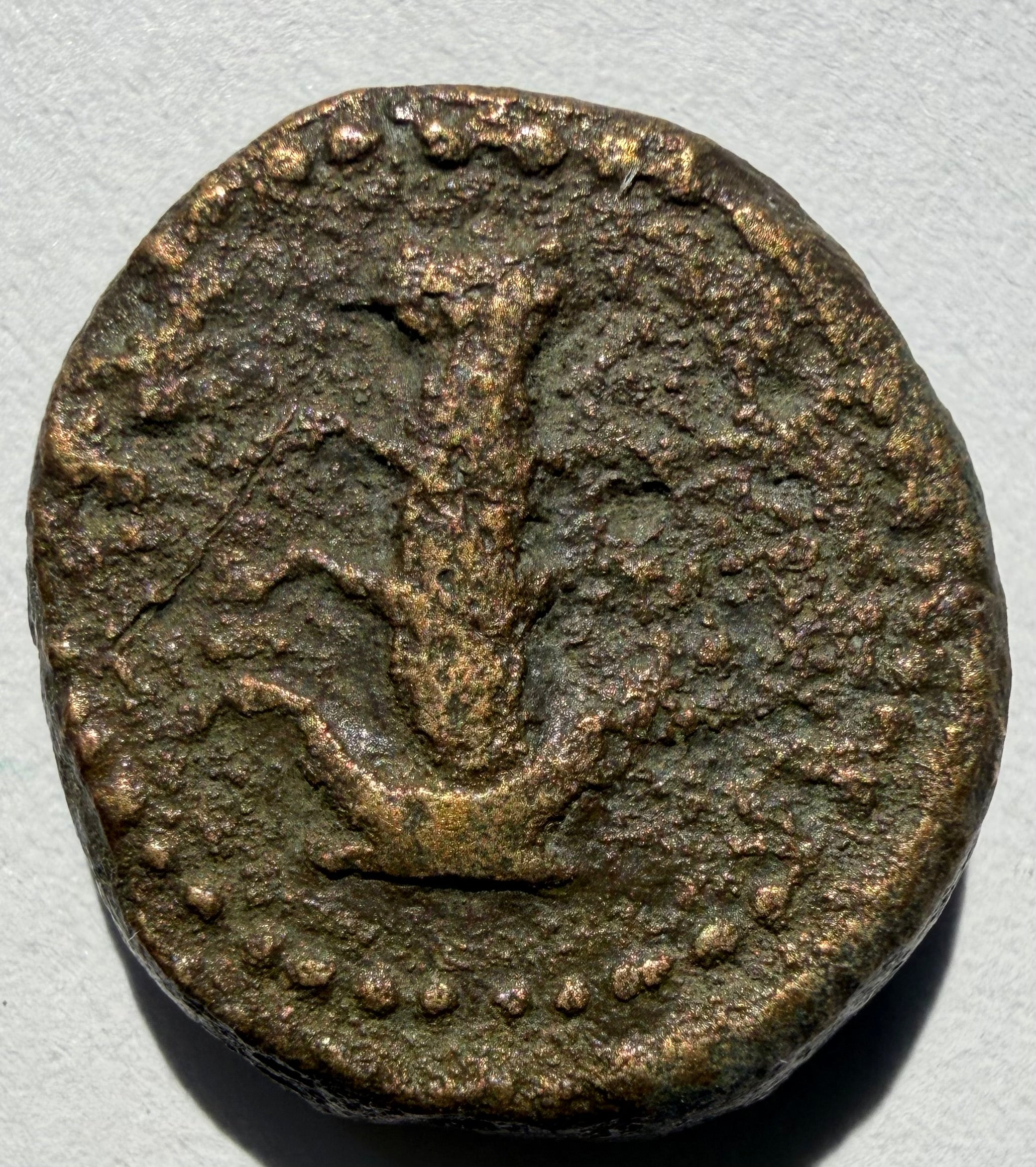 CYRENAICA.CYRENE.Circa 300 BC.AE17. Gazelle left / Silphium plant.