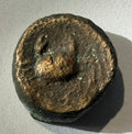 CYRENAICA 3rd c BCE .Crab-Rabbit or hare on reverse AE12-3.97 grams-undescribed?