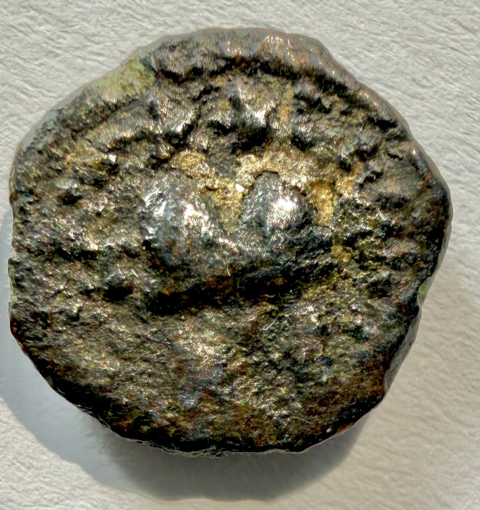 CYRENAICA 3rd c BCE .Ptolomy VII AE11. Turreted female bust-Caps of Dioscuri