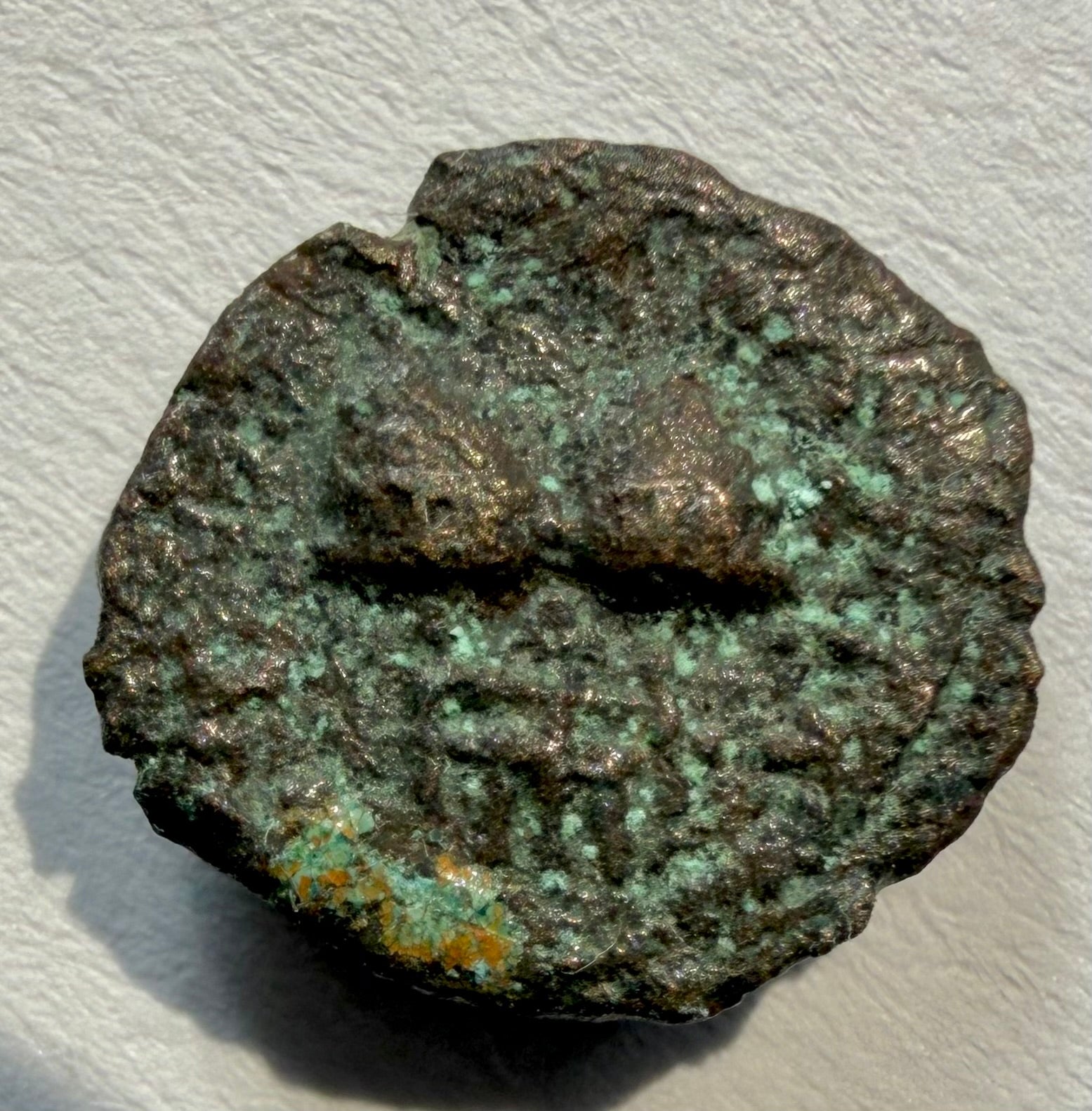 CYRENAICA 3rd c BCE .Ptolomy VII AE11. Turreted female bust-Caps of Dioscuri