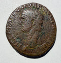 Roman Claudius AD41-54 Ae As-Minerva-stable brown patina