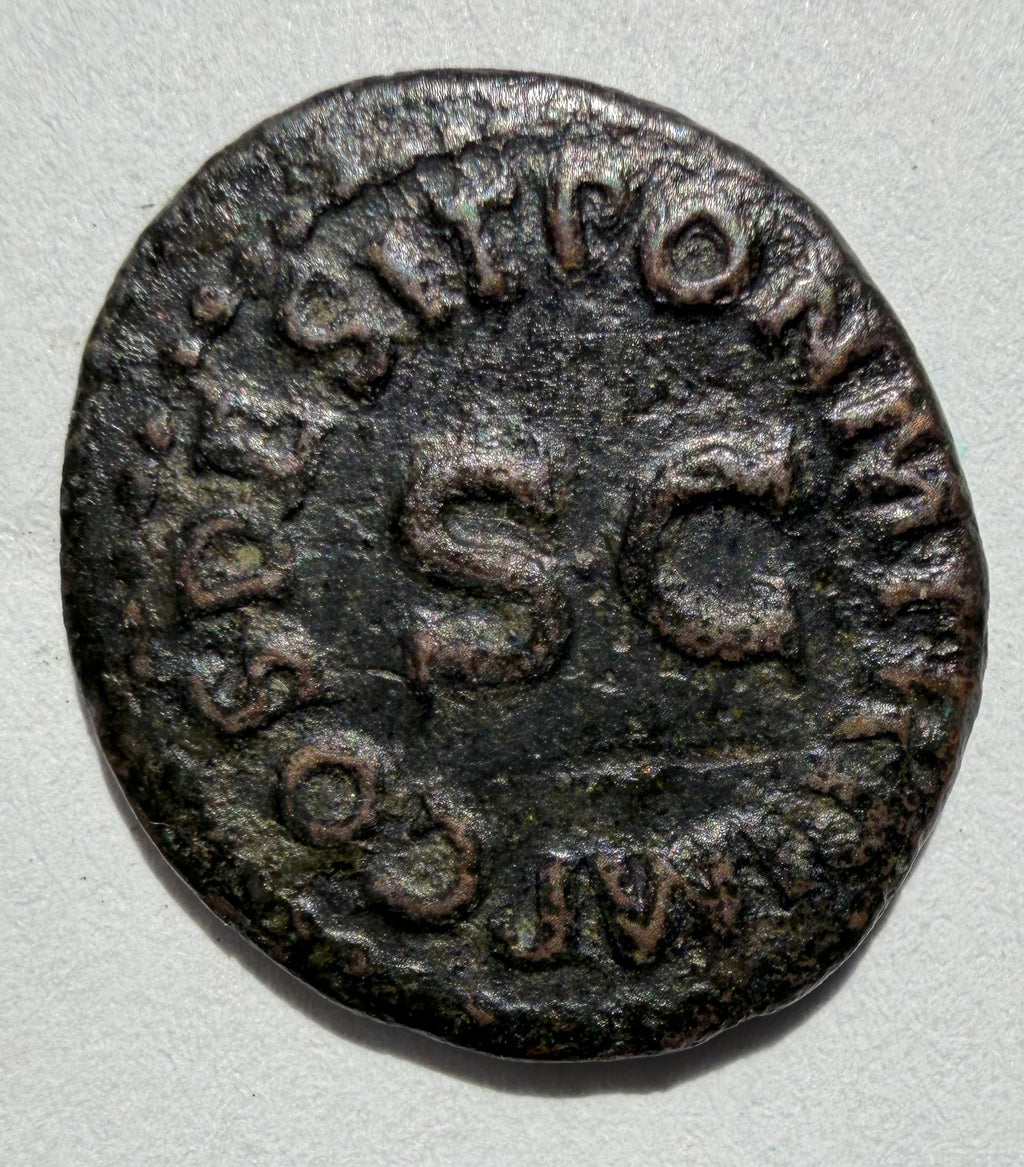 Claudius Bronze Quadrans - Rome 41-54 AD  -Modius-high grade