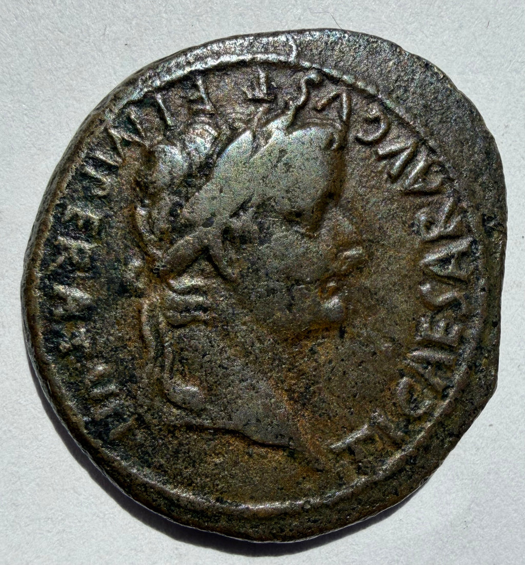 Tiberius as Altar of Lugdunum-high grade stable brown patina