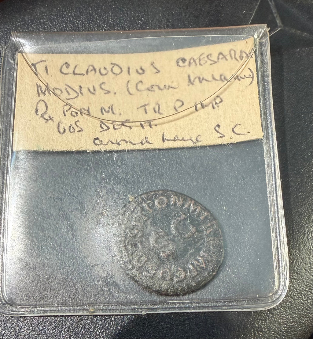 Claudius Bronze Quadrans - Rome 41-54 AD  -Modius-high grade