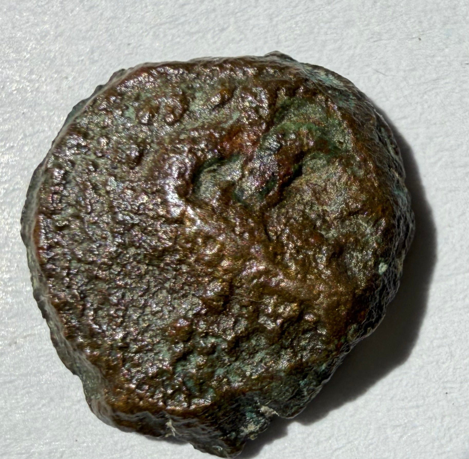 AE14 Ptolomy bronze coin. Head of Zeus. Eagle standing left