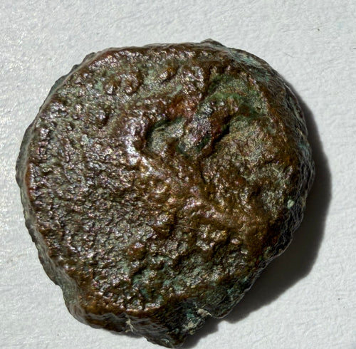 AE14 Ptolomy bronze coin. Head of Zeus. Eagle standing left