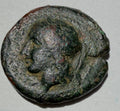 275-215 BC Syracuse Hieron II . Persephone left. Reverse Bull butting left