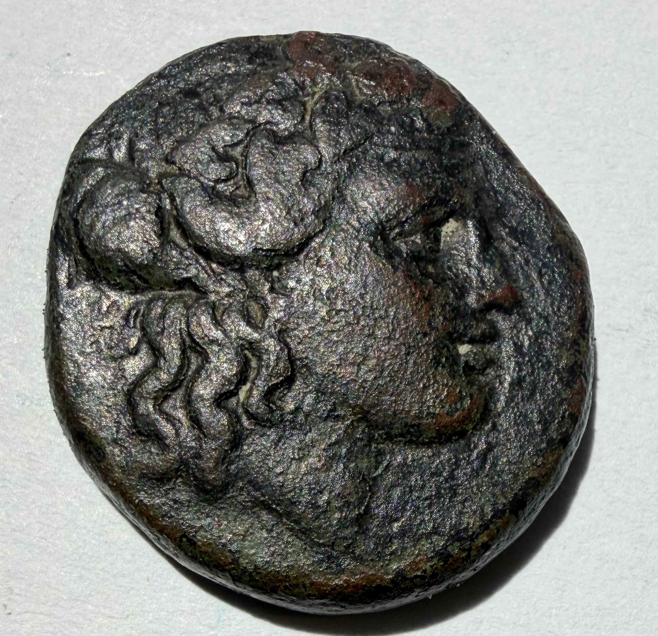 AMPHAXITIS District THESSALONICA Macedonia 168BC Greek AE24  DIONYSUS GOAT