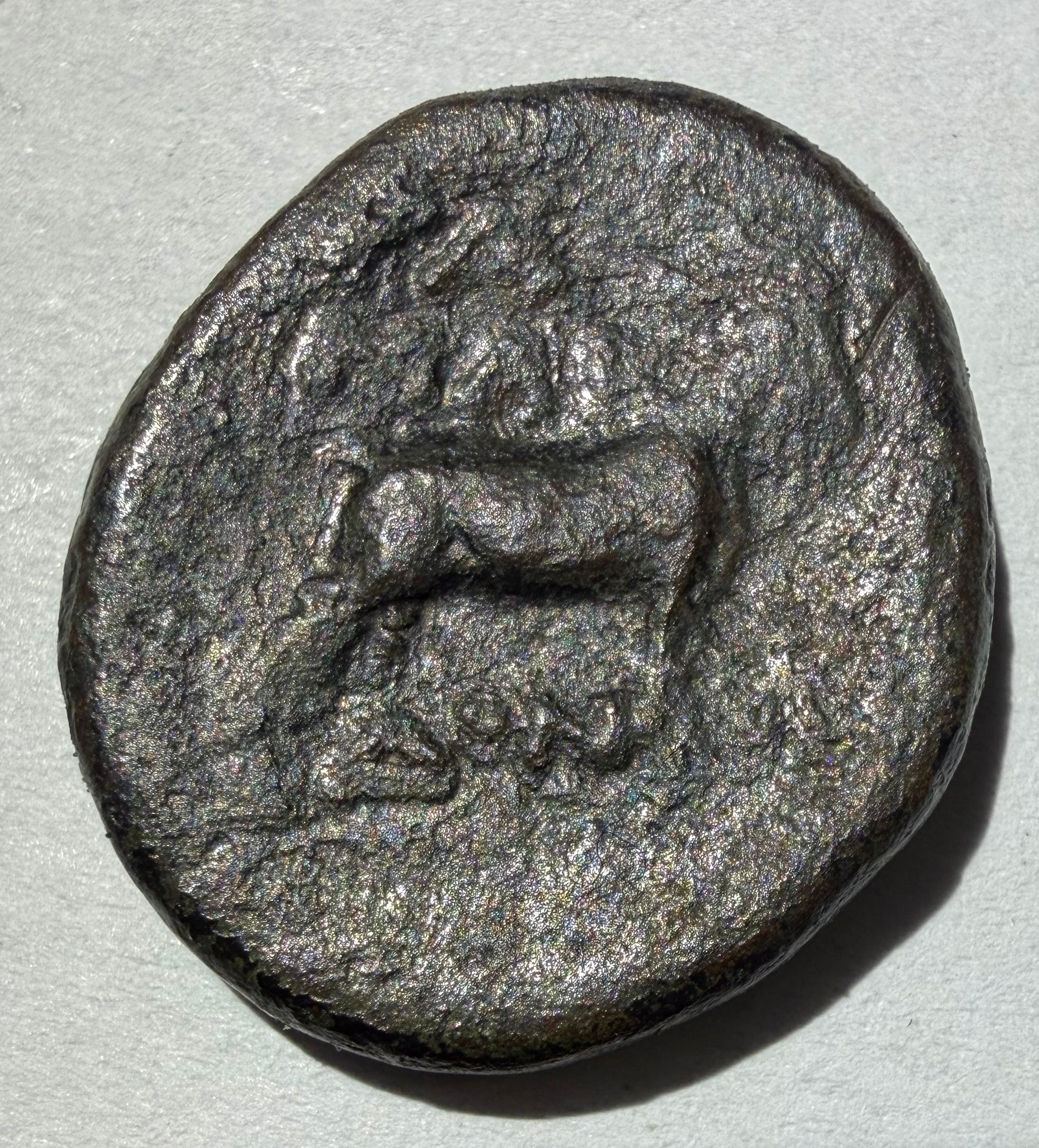 AMPHAXITIS District THESSALONICA Macedonia 168BC Greek AE24  DIONYSUS GOAT