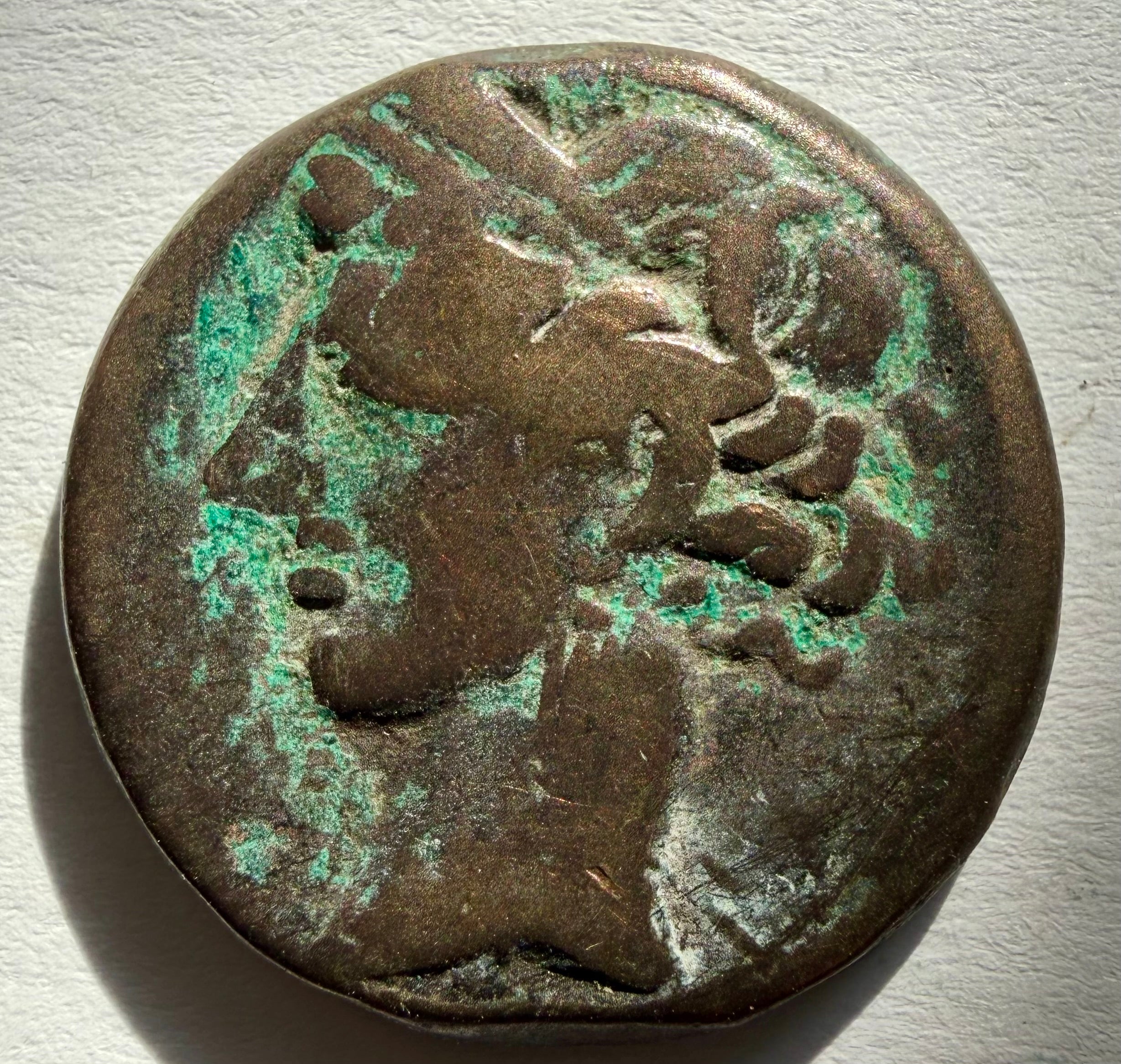 CARTHAGE,C 215-201 BC. Æ Shekel (24mm). Carthage.Head of Tanit left, horse right
