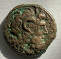 Ptolemy IX Soter, Zeus Ammon to right,two eagles, with closed wings, silphium