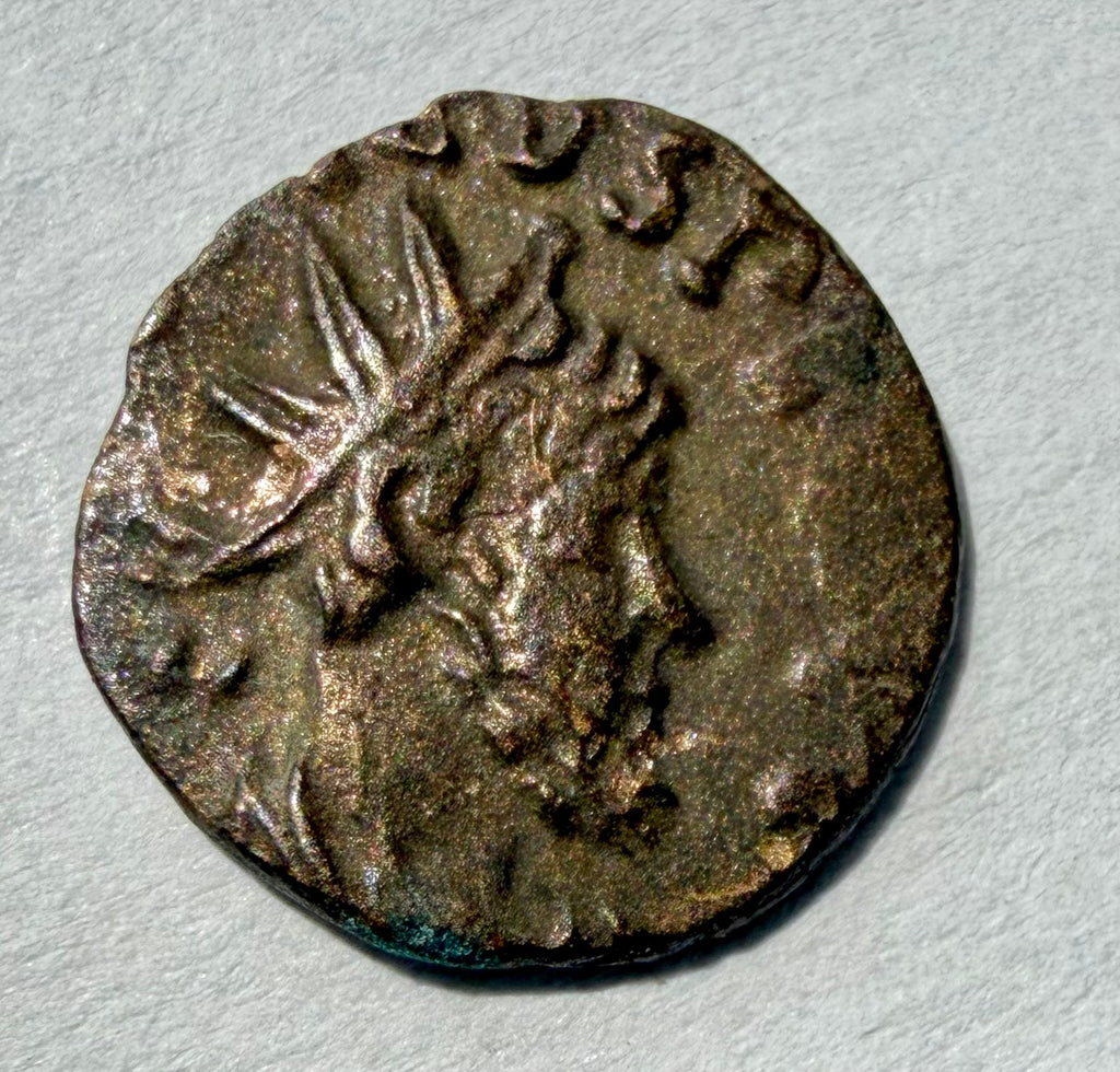 Tetricus I - Antoninianus. -Pax-barbarous-15mm