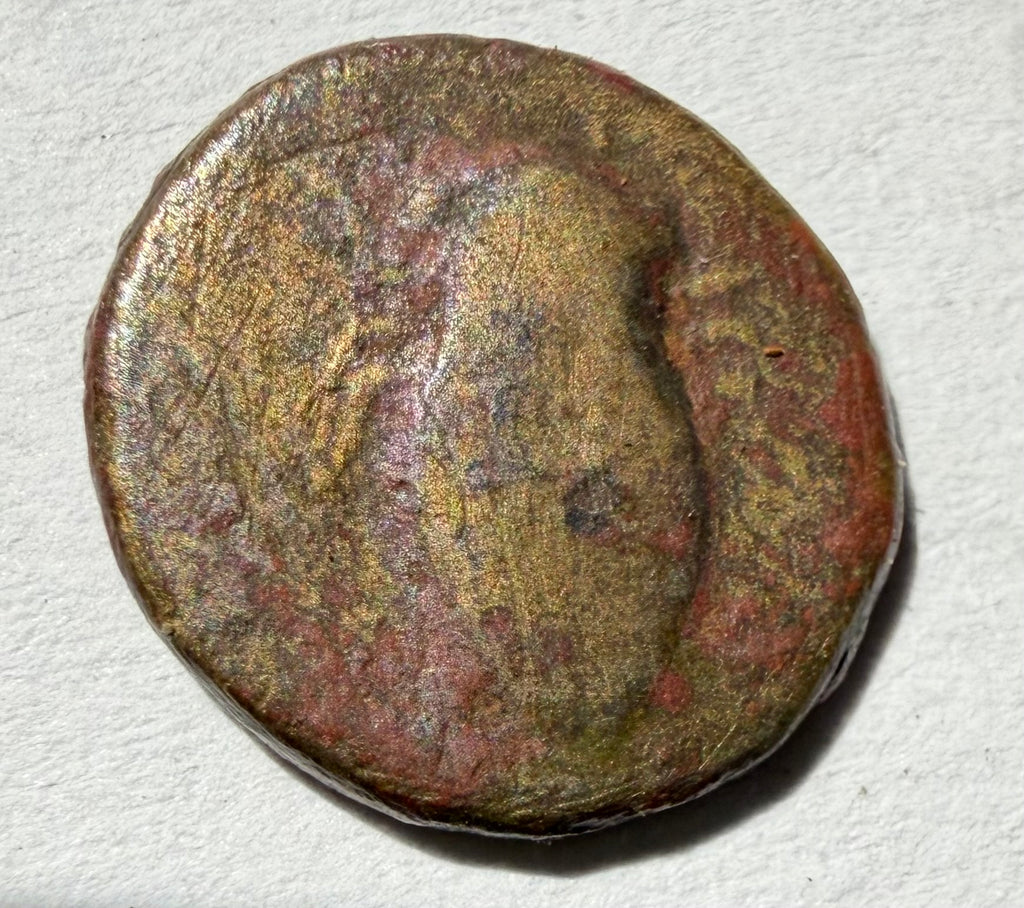 Athens, Attica, AE12 ca 190-183 BC. Cicada. Reverse amphora-very rare