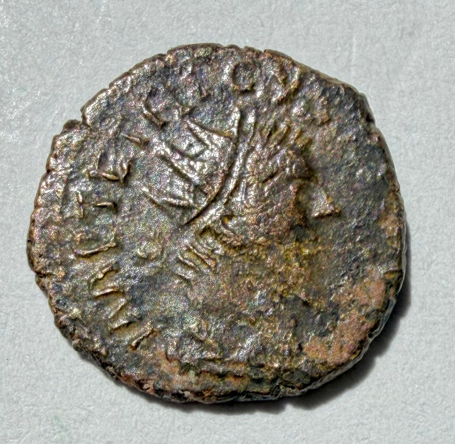 Barbarous Roman coin 15mm -Tetricus I