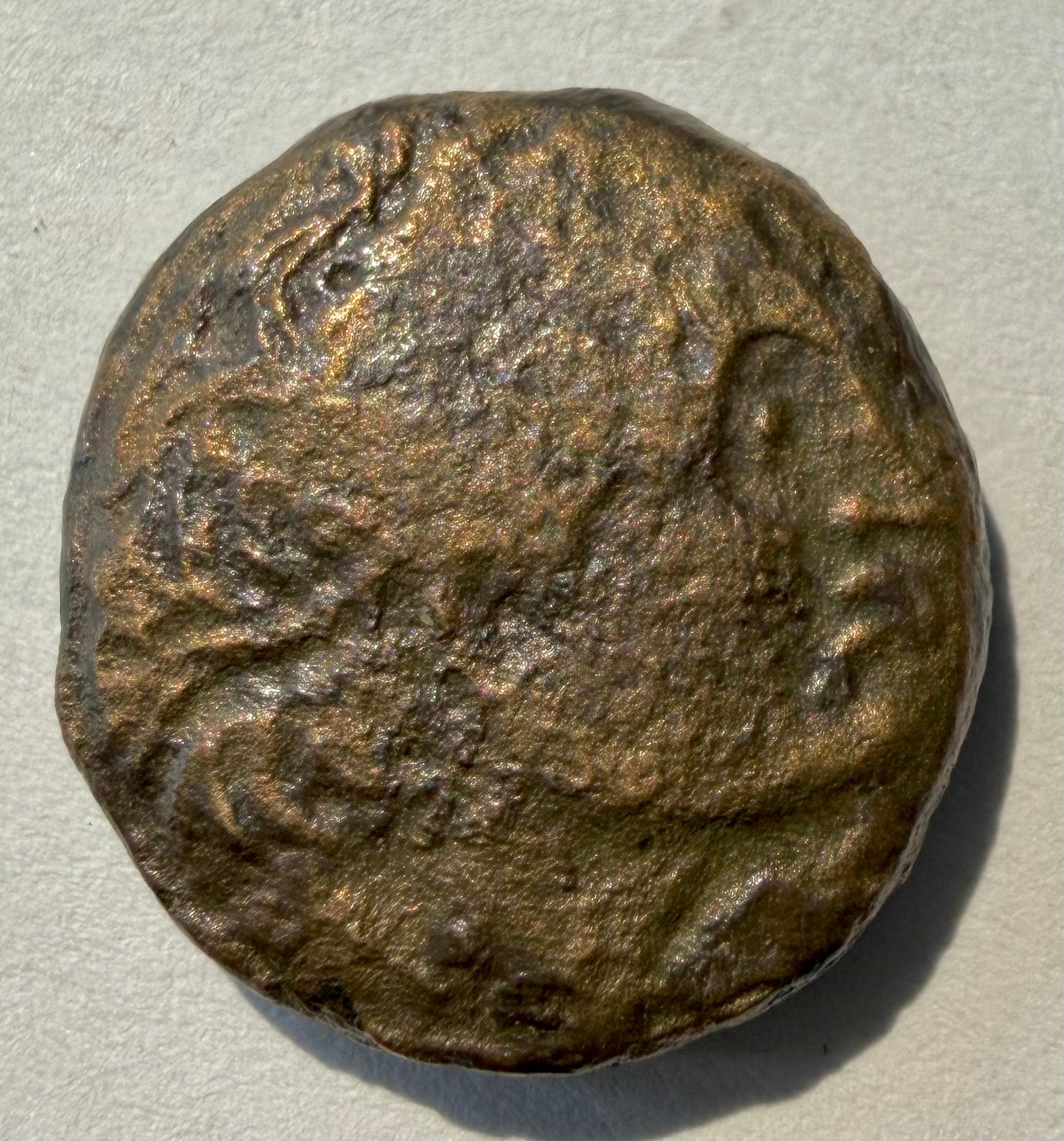 Ptolomy I ae18-eagle standing left on a thunderbolt with wings open-300-275 BC