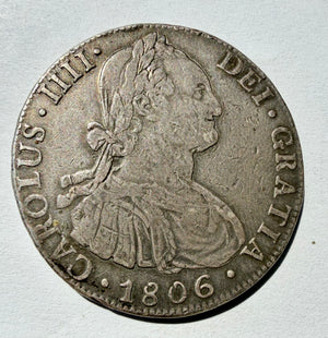 Charles IV, 8 Reales, 1806pj, Potosi (Cal. 684; KM 74)