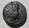 187-168 BC-Hemiobol, Pella, Macedonia.Pan/ Athena-Sears 1445