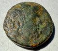 Presumed Ptolemy III Euergetes (likely)c. 246–222 BCE Bronze Dichalkon-Zeus