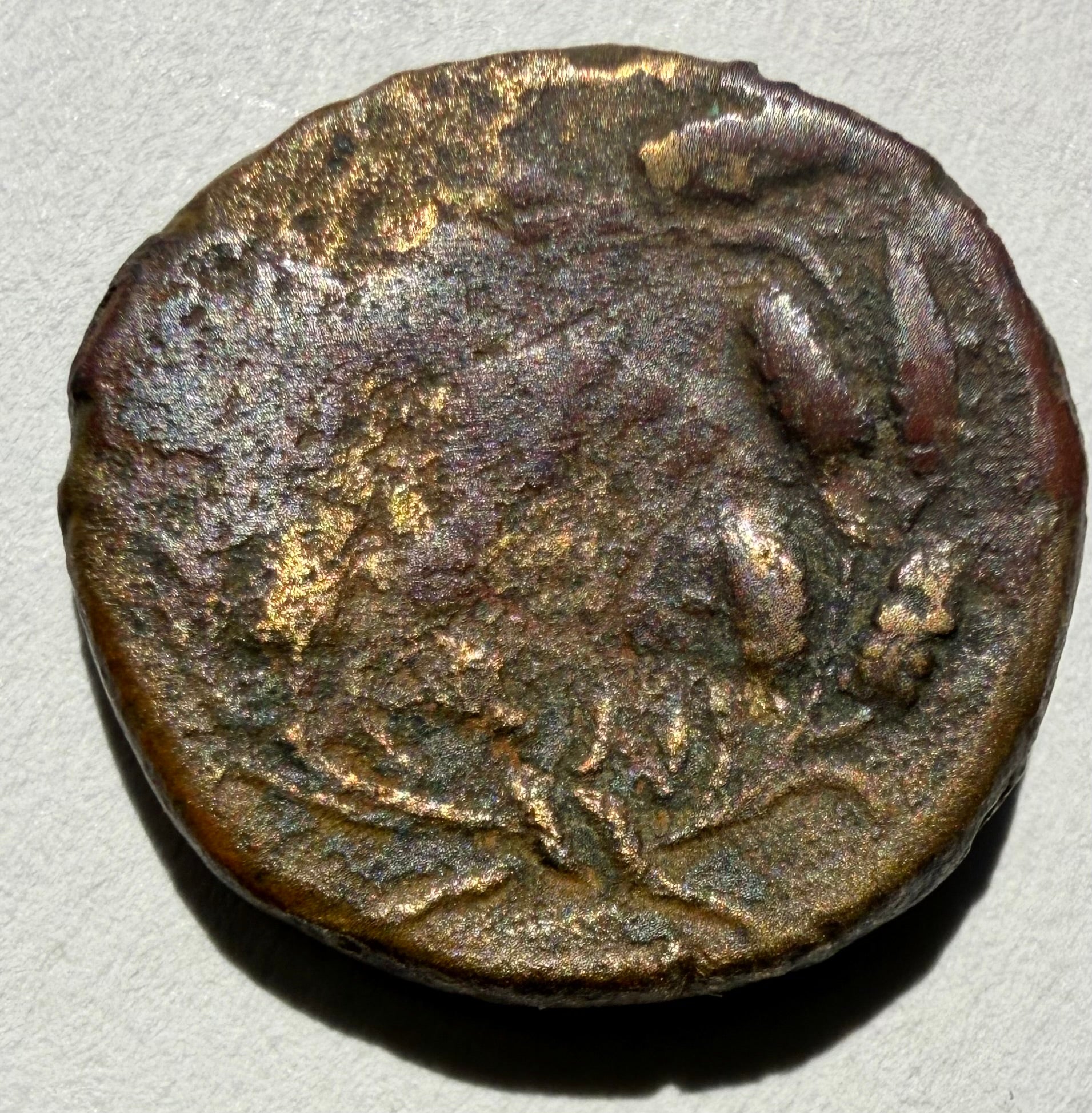 Sicily-Syracuse AE14 Persephone/Oak wreath 214-212 BC
