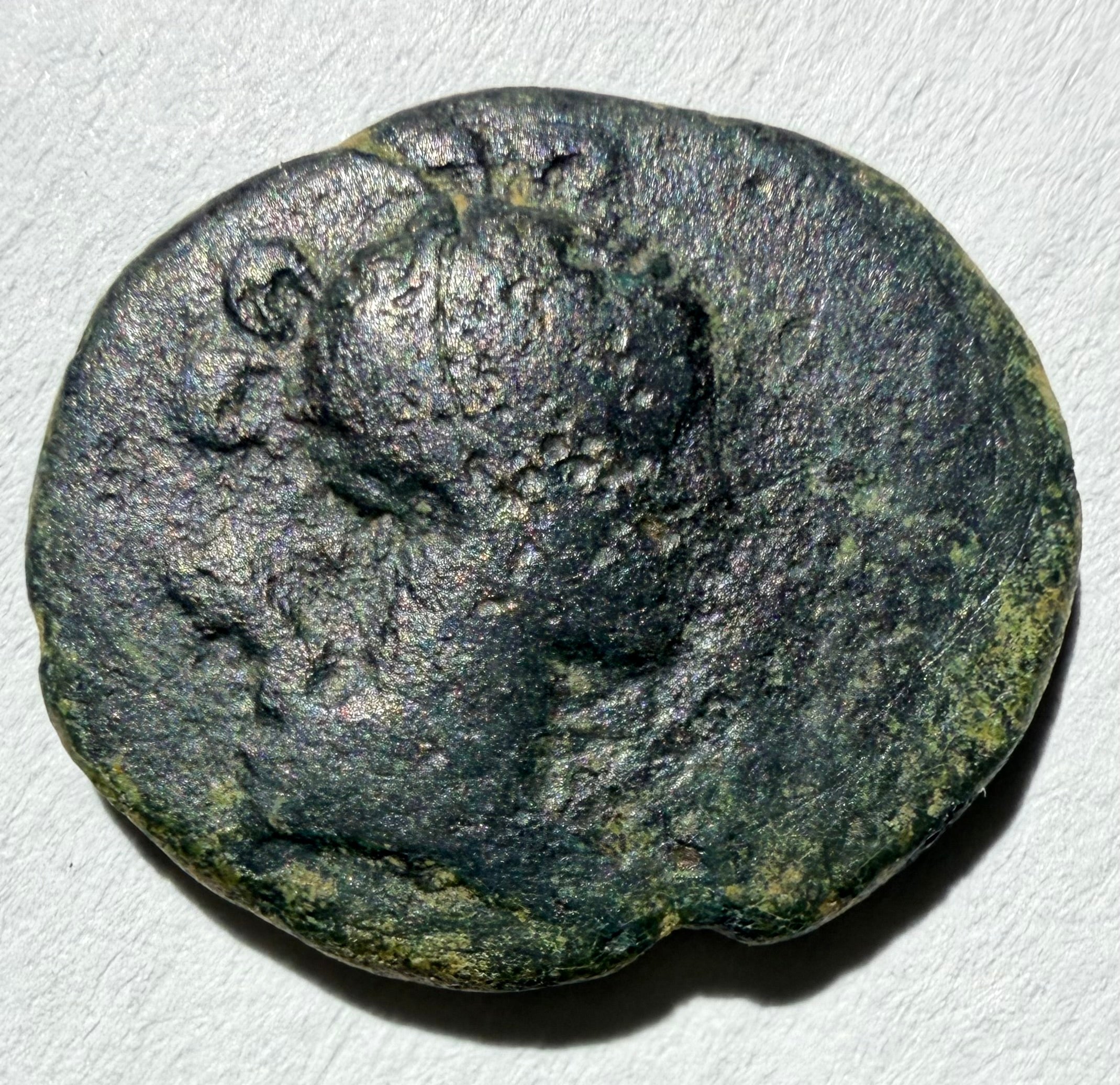 HIEROCAESARA in LYDIA 1c-2nd c AD Artemis Stag- AE 17