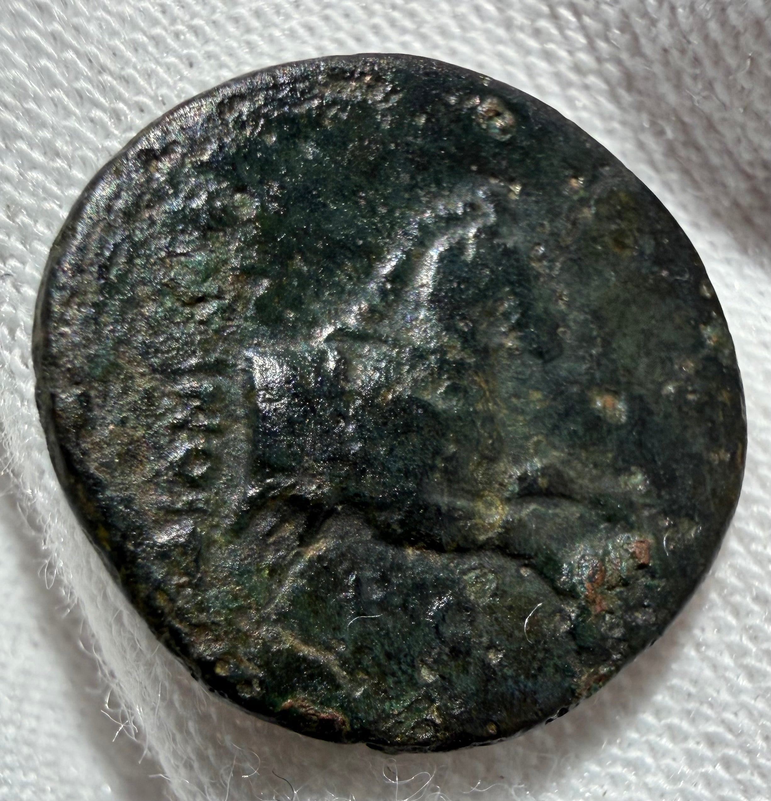 GREEK. IONIA, Kolophon. ae15 Apollo / Horse forepart