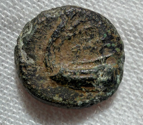 AE10 Phaseus-Lycia. Galley prow stern(approx. 250–167 BC).