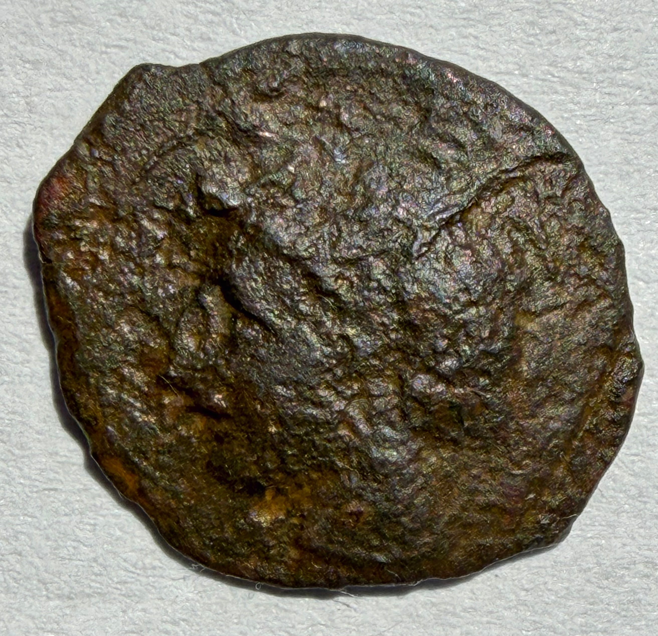 Carthage ae17.Head of Tanit left. Horse standing right palm behind 3rd centuryBC