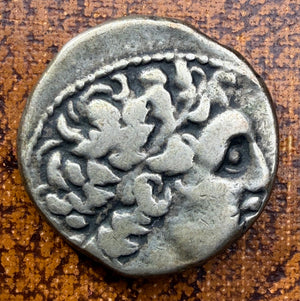 Silver tetradrachm.Ptolemaic Kingdom of Egypt,Ptolemy XII Neos Dionysios,year 15