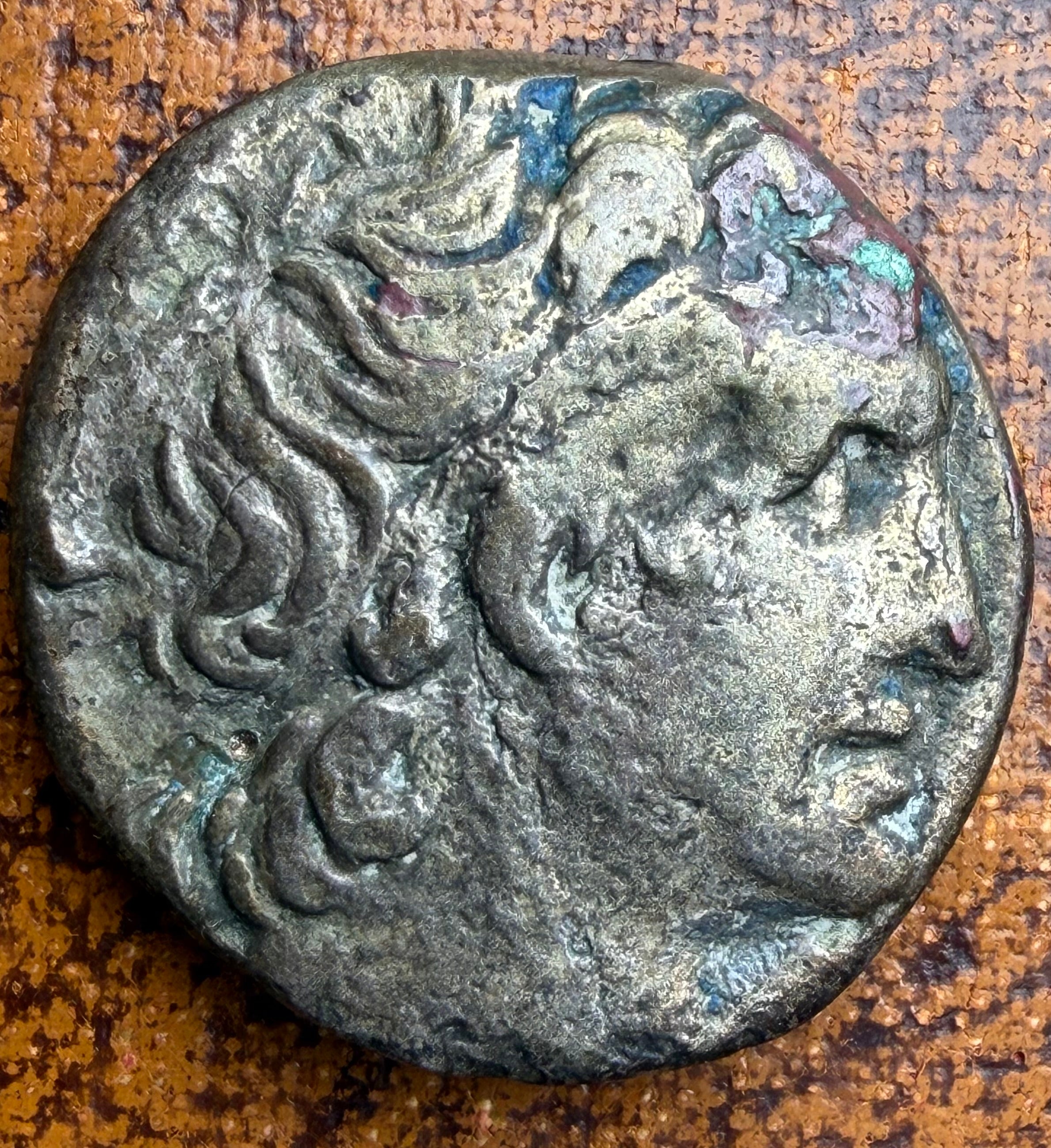 Silver tetradrachm.Ptolemaic Kingdom of Egypt,Ptolemy XII Neos Dionysios,year 15 (Copy)