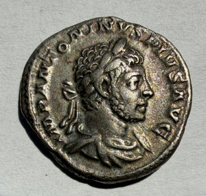 High grade denarius of Emperor Elagabalus (AD 218-222)-Invictus Sacerdos
