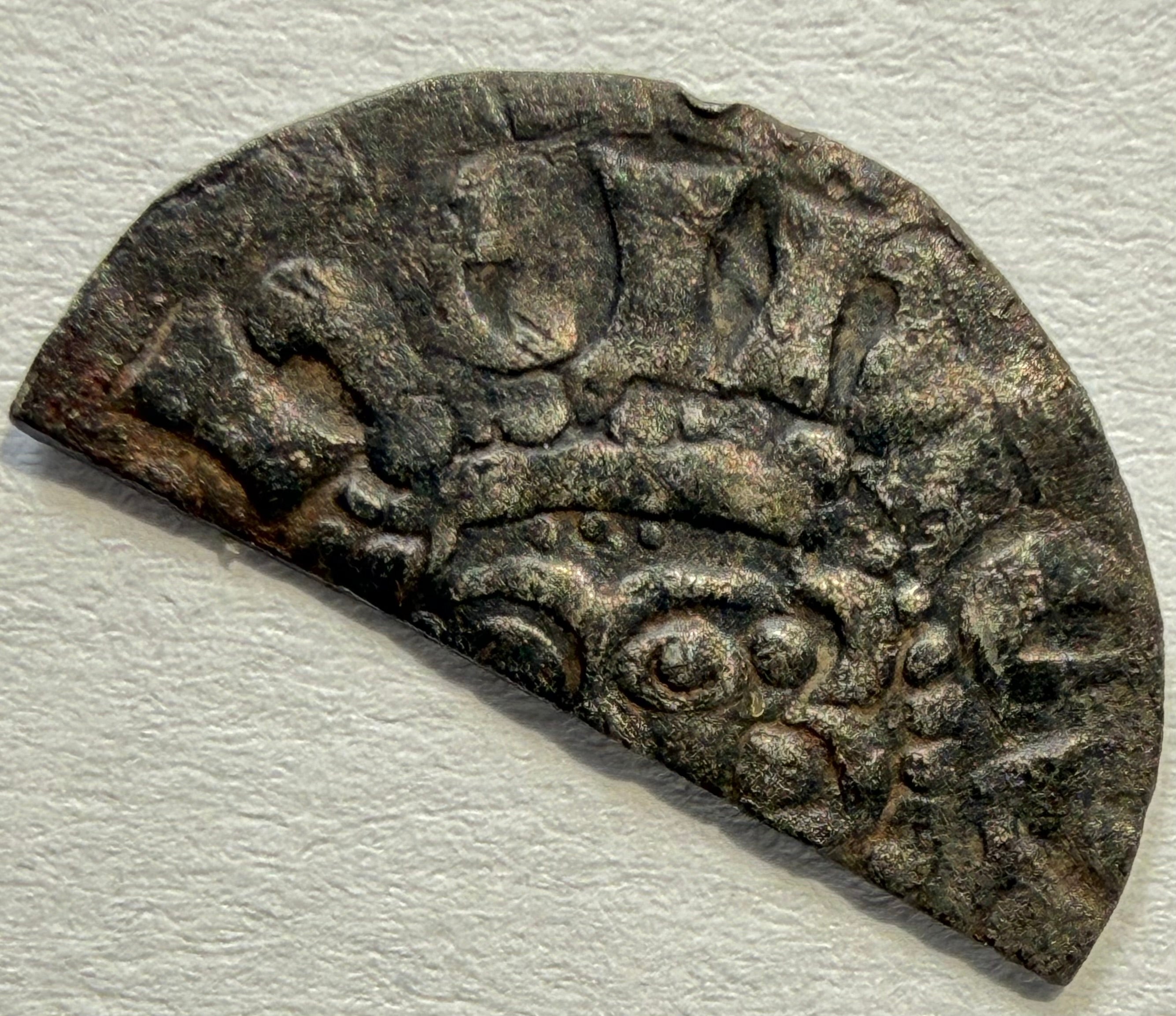 King Henry III Long Cross Cut Half Penny-Class 5h-RENAULD ON LUND-later fleur