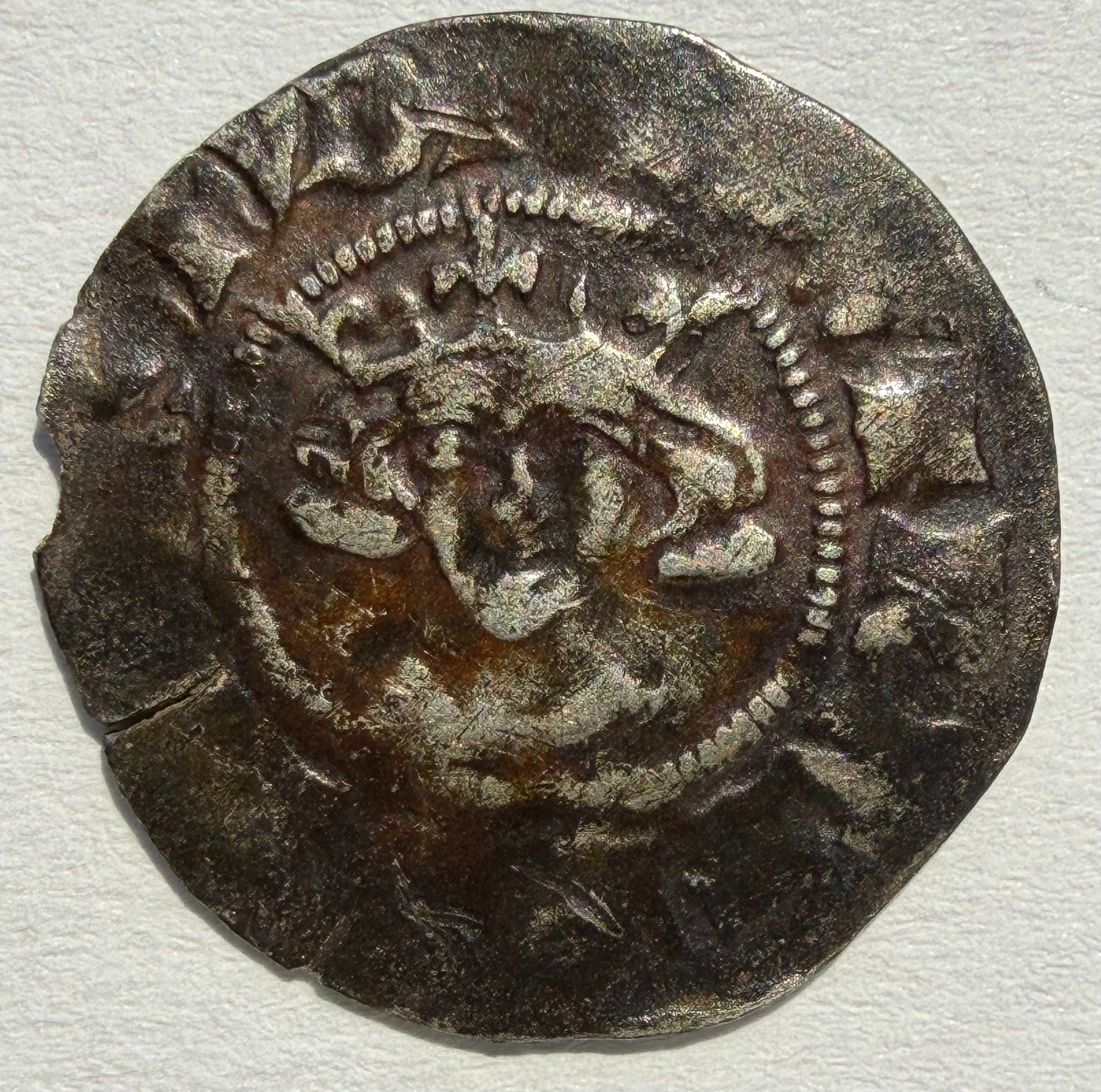 Edward II penny, class 15b Cantor