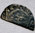 King John Short Cross Cut Half Penny-5c-LVND