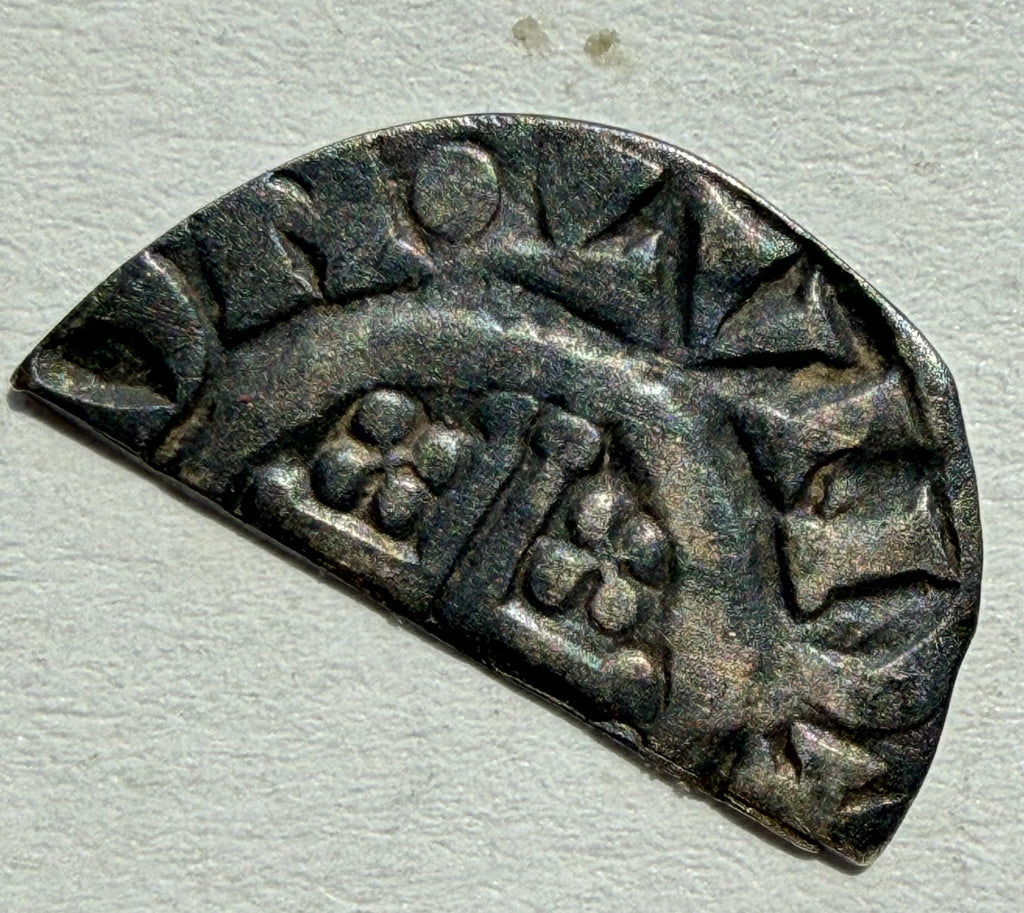 King John Short Cross Cut Half Penny-5c-LVND