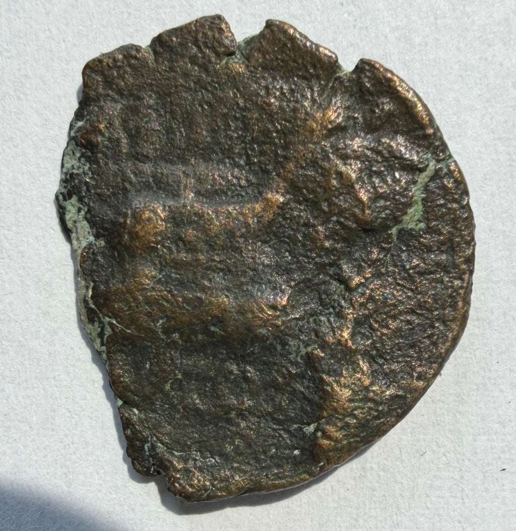 Roman Republic Bronze Semuncia ae20- Mercury right/prow
