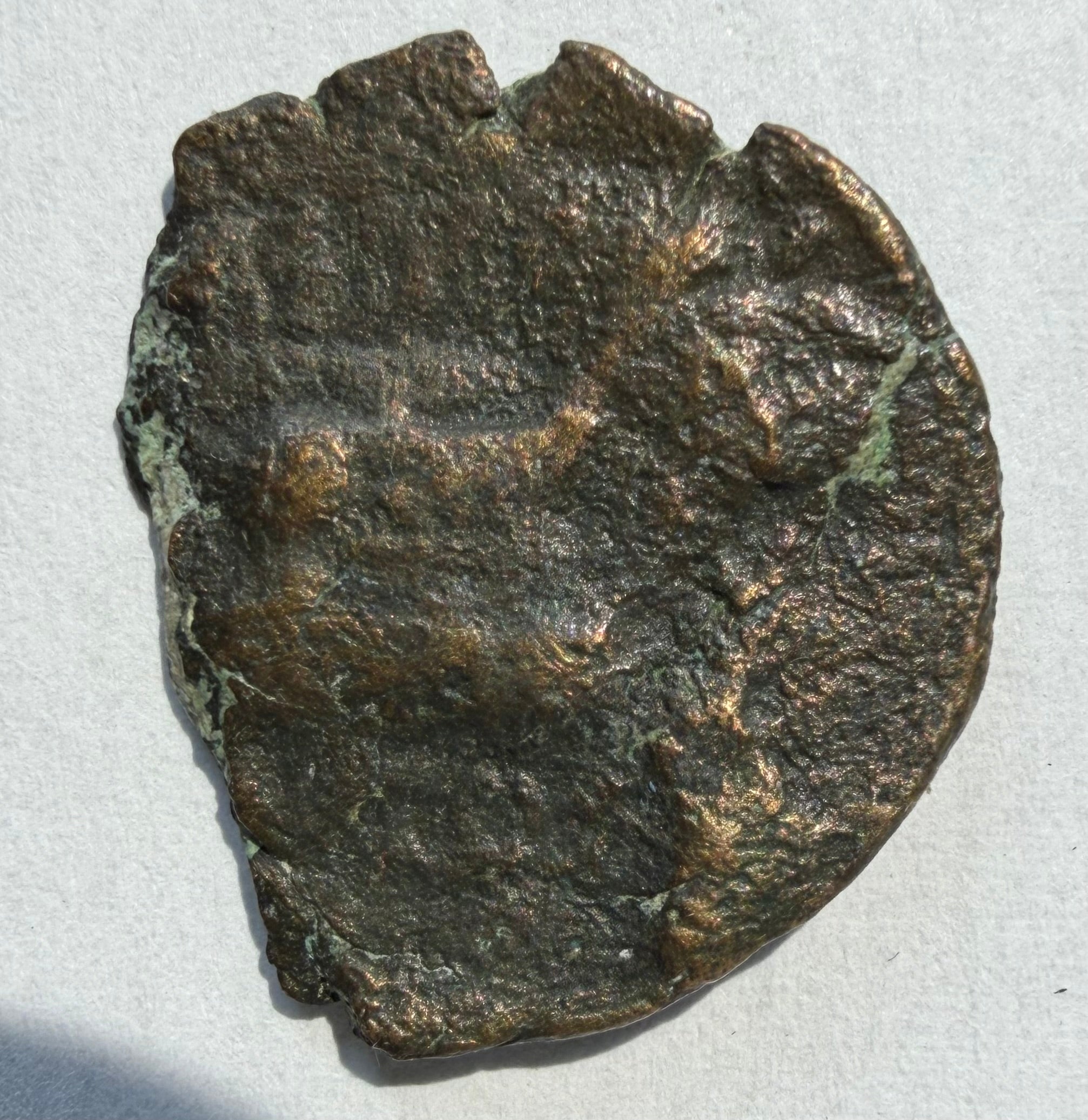 Roman Republic Bronze Semuncia ae20- Mercury right/prow