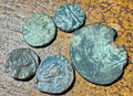 5 barbarous Roman coins-UK finds
