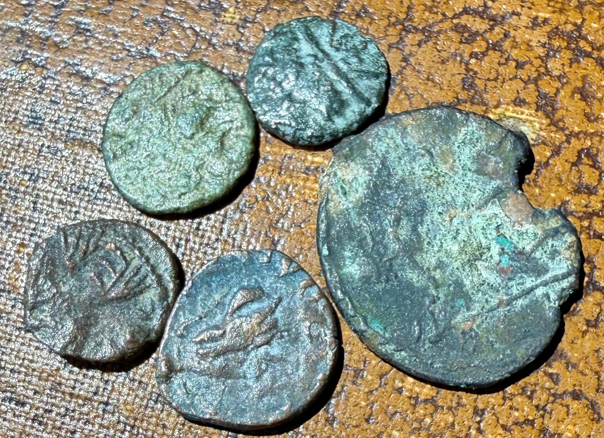 5 barbarous Roman coins-UK finds