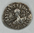 Indo-Greek Menander I Silver Drachm 160-145 BC)Heroic Bust /Athena -Spink ticket