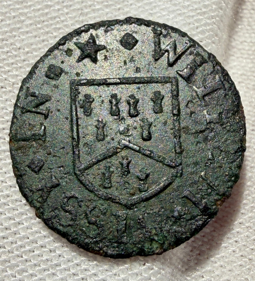 17th Century Farthing KENT Milton, William Bissy Mercer B.W.I