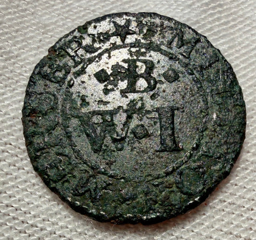 17th Century Farthing KENT Milton, William Bissy Mercer B.W.I