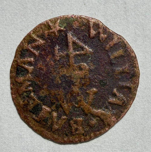 17th c token William Bateman of Yarmouth in Norfolk 1656 farthing token, bugle