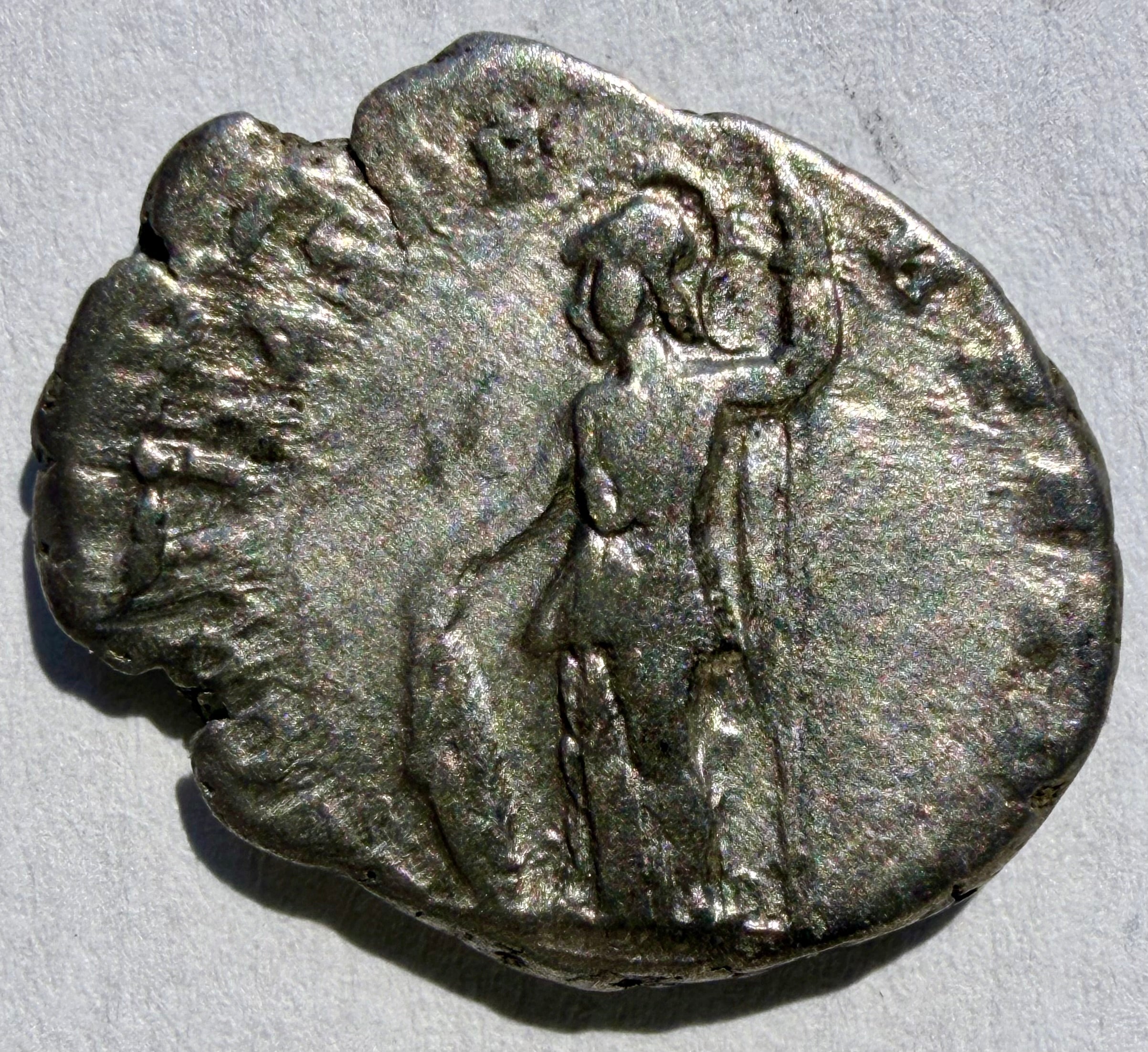 Silver Denarius - Caracalla (AD 206) Young Head - Mars - RIC 83-Ex Noonans