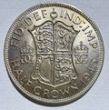 1945 Silver Half Crown - George VI - Excellent lustrous coin